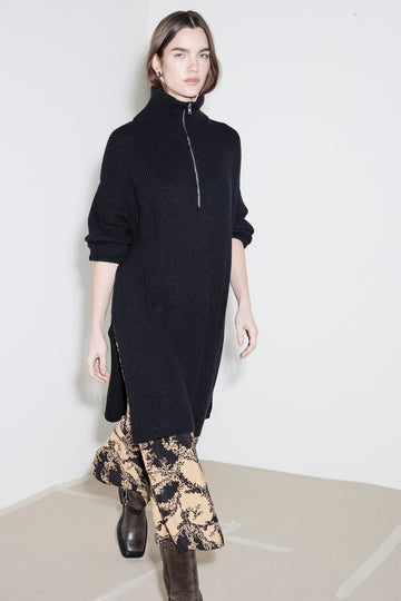 Long Knit Pullover Dress